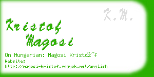 kristof magosi business card